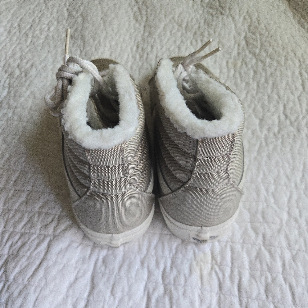 Vans Sk8 Hi Cordura Women Size 10 Tan And White High Top 012026 - Picture 7 of 9